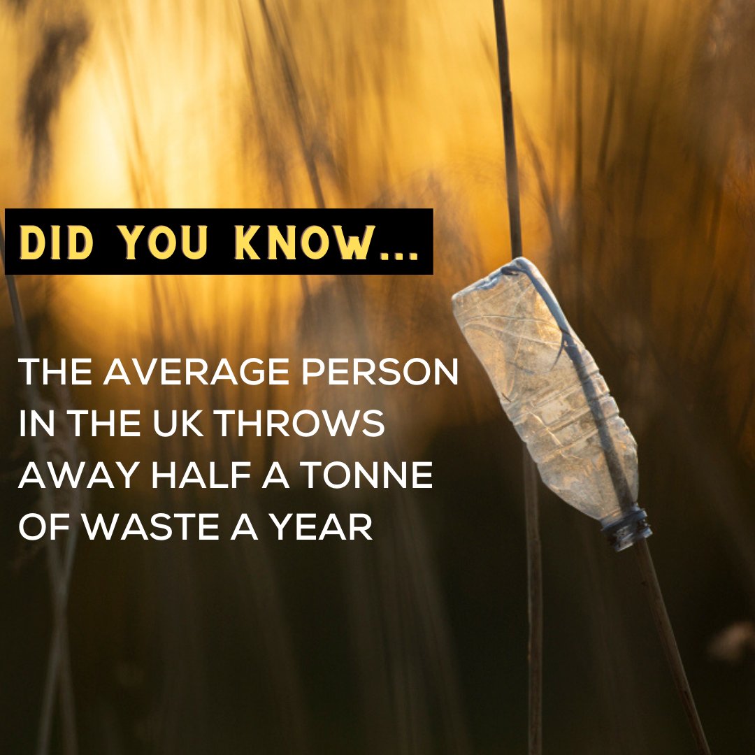 Did you know that in total, the average person in the UK throws away nearly half a tonne of waste per year, which is the equivalent of 12,500 plastic bottles? 🥤🥤🥤 #PlasticFreeJuly