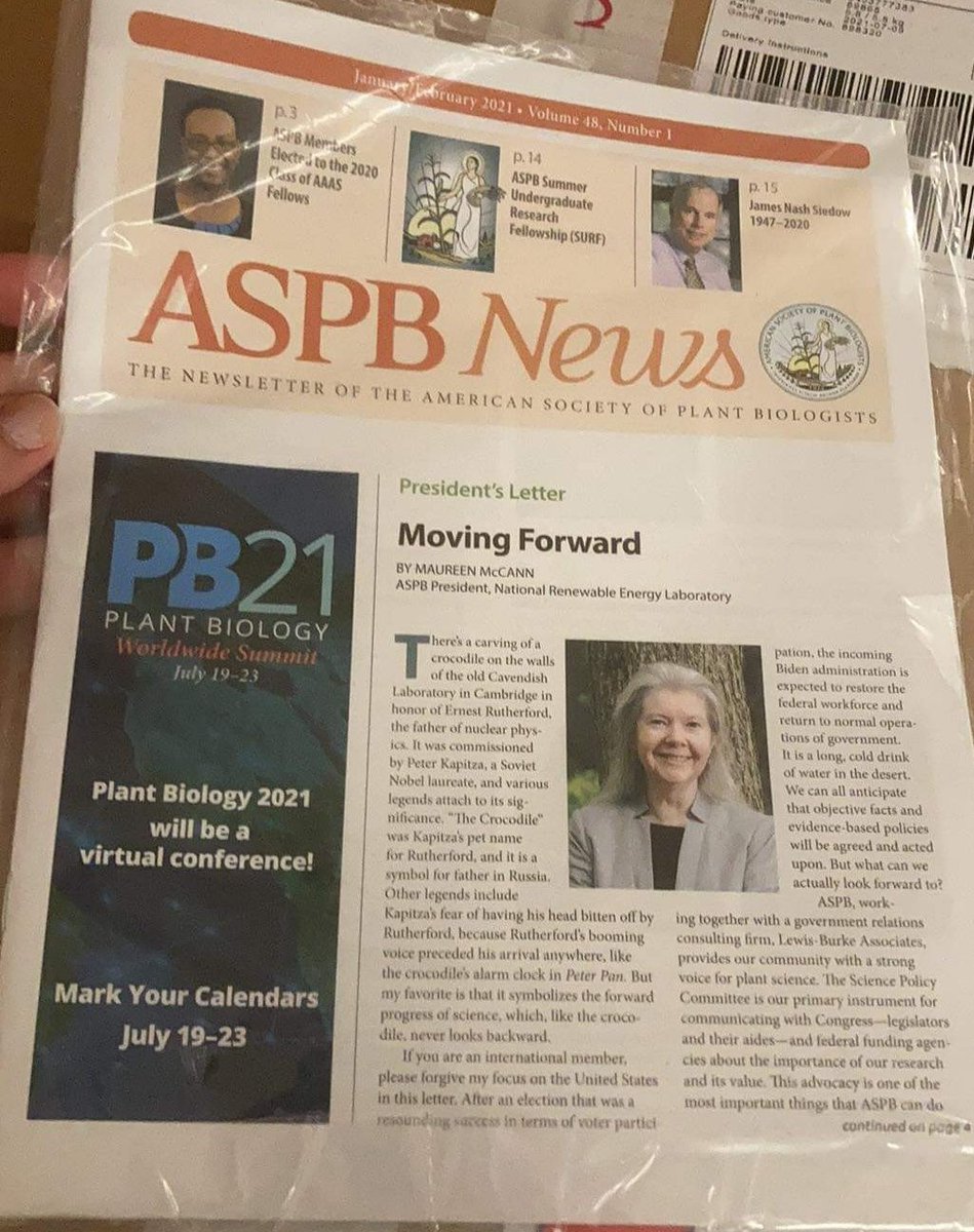Dear <a href="/ASPB/">ASPB</a> I am a proud member and I love the updates, but please stop sending printed newsletters across the world. It's a waste of paper, ink, plastic and jet fuel. A pdf is fine to read.