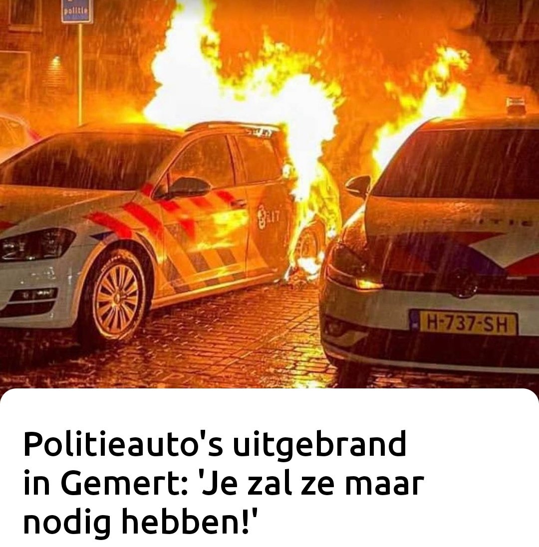 Dit is gewoon waanzin! Je zult in nood zitten en met spoed de #politie nodig hebben.