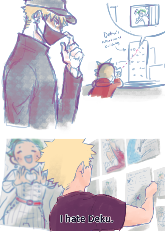 spiced_covfee's tweet photo. Idol deku + stalker katsuki au! 😍
deku and katsuki are trainees together, but katsuki gets into a bad accident and is forced to retire. Deku goes on to become a successful idol w/ many awards, katsuki on the other hand holds a grudge against deku and blames him for his downfall. https://t.co/SFeepwr6fk