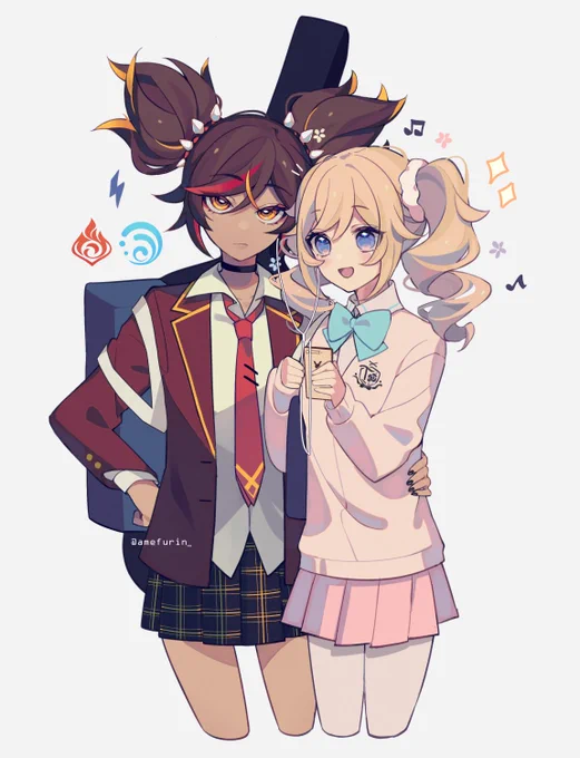 no, because them🔥💧💜
#原神 #GenshinImpact #Xinyan #Barbara 