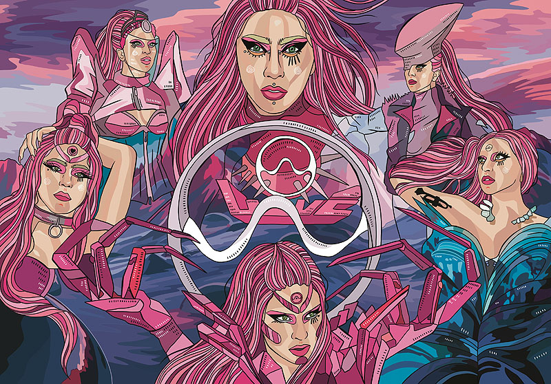 '#LadyGaga. Born Her Way', de <a href="/FlorisLaura/">Laura Floris</a>. Más páginas de este #Cómic, en Facebook: goo.gl/XOk9DC. Y la reseña, aquí: wp.me/p3LASg-8qX, de <a href="/Lunwerglibros/">Lunwerg Editores</a>