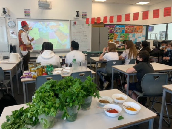 Students learning about Moroccan culture before cooking their culinary delights!  @achievingforchildren #moroccanculture #cultureanddiversity #twickenhamschooltogether