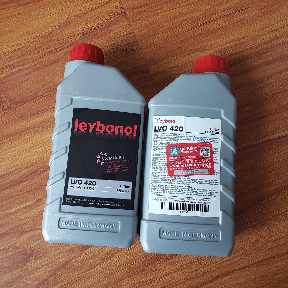 Supply Leybold Brand Vaccum Pumps Oil LVO420,  Made in Germany..
