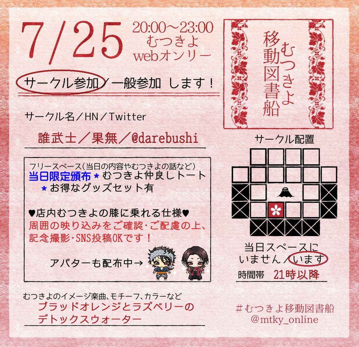 むつきよwebオンリー むつきよ移動図書船 参加カード