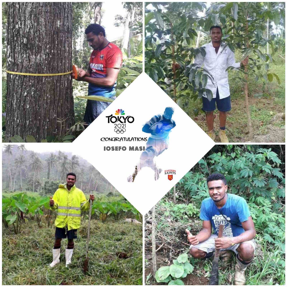 The Ministry of Forestry wishes Fiji Rugby 7s rep. Iosefo Masi Baleiwairiki the very best at the Tokyo Olympics. He is a 3rd year student at the Fiji National University pursuing a Bachelor's degree in Forestry, and is a frequent visitor to the Ministry’s research facilities.