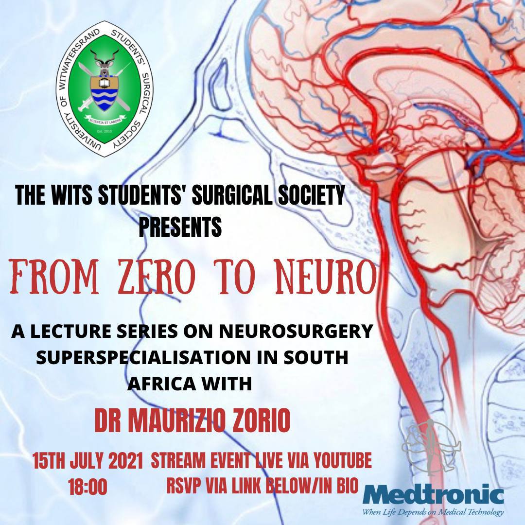 Prepare to be mind-blown! 🤯

This is the last call to join the Wits Surgical Society in a live lecture from Dr Maurizio Zorio, one of South Africa’s finest neurosurgeons.

Just click on the link below! Starts at 6pm this evening 🧠 
youtu.be/aoZYpCMO1hA