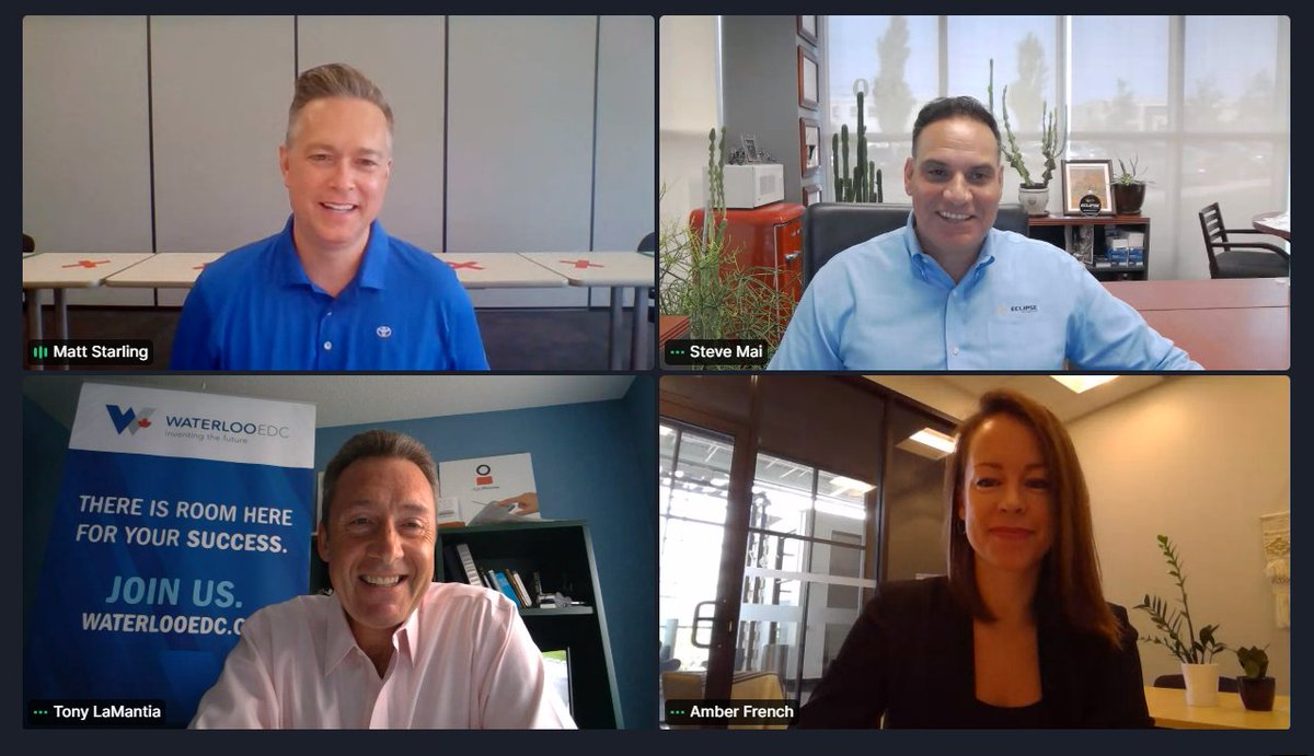 GKWCC's tweet photo. 🔔Tune into "PPE, Pivots, and Supply Chain Problems" now on @Hopin with panelists Steve Mai, @eclipseautomate &amp; @Amber_Catalyst, @supplyprotectca, moderated by @WREDC_Tony, @WaterlooEDC #2021ManufacturingSummit https://t.co/skwIFvsGq1