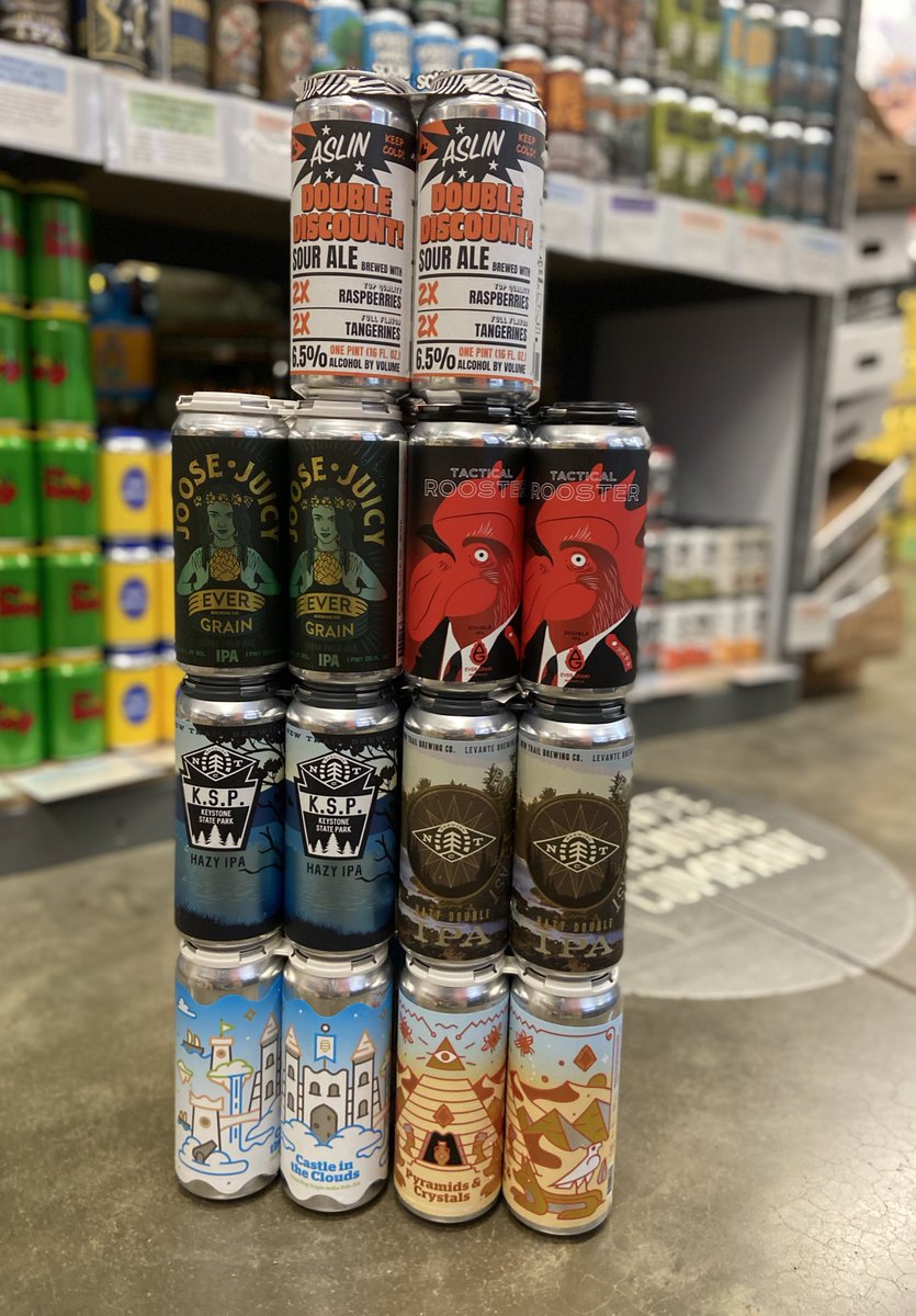 creekside_beer's tweet photo. SO much great beer just landed at Creekside this morning, courtesy of @SteelCity_Beer! We’ve got fresh offerings from @NewTrailBrewing, @BurlingtonBeer, @Aslin_BeerCo, and Ever Grain Brewing for yinz to enjoy! There’s even a TIPA in there for #TIPAThursday...take a look!👀🍻 https://t.co/oXh2d9HiCv