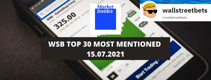 marketinsides's tweet photo. #AMC and #GME are in the top 3 of most mentioned #stocks on #wallstreetbets #wsb for the last 24 hours! Check the other stocks in the top30 here https://t.co/MqeFNpzIVN https://t.co/AkwneWER0s