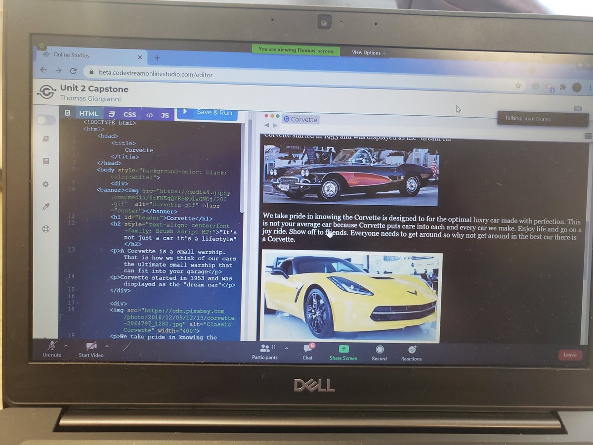 The <a href="/newburgh_ptech/">Newburgh Free Academy P-TECH</a> scholars end of week projects with the <a href="/CodeStreamDTX/">CodeStream Studios</a>  Virtual Code Camp digging into HTML, CSS, &amp; JavaScript.
Awesome work &amp; a job well done!

This is the
@PTECHNETWORK!
#WeArePTECH
#codingbootcamp
#summerofcode
<a href="/DanilleJager/">Danille Jager</a> 
<a href="/HeidiRaiKraemer/">Heidi Kraemer</a> 
<a href="/kevrothman/">Kevin Rothman</a>