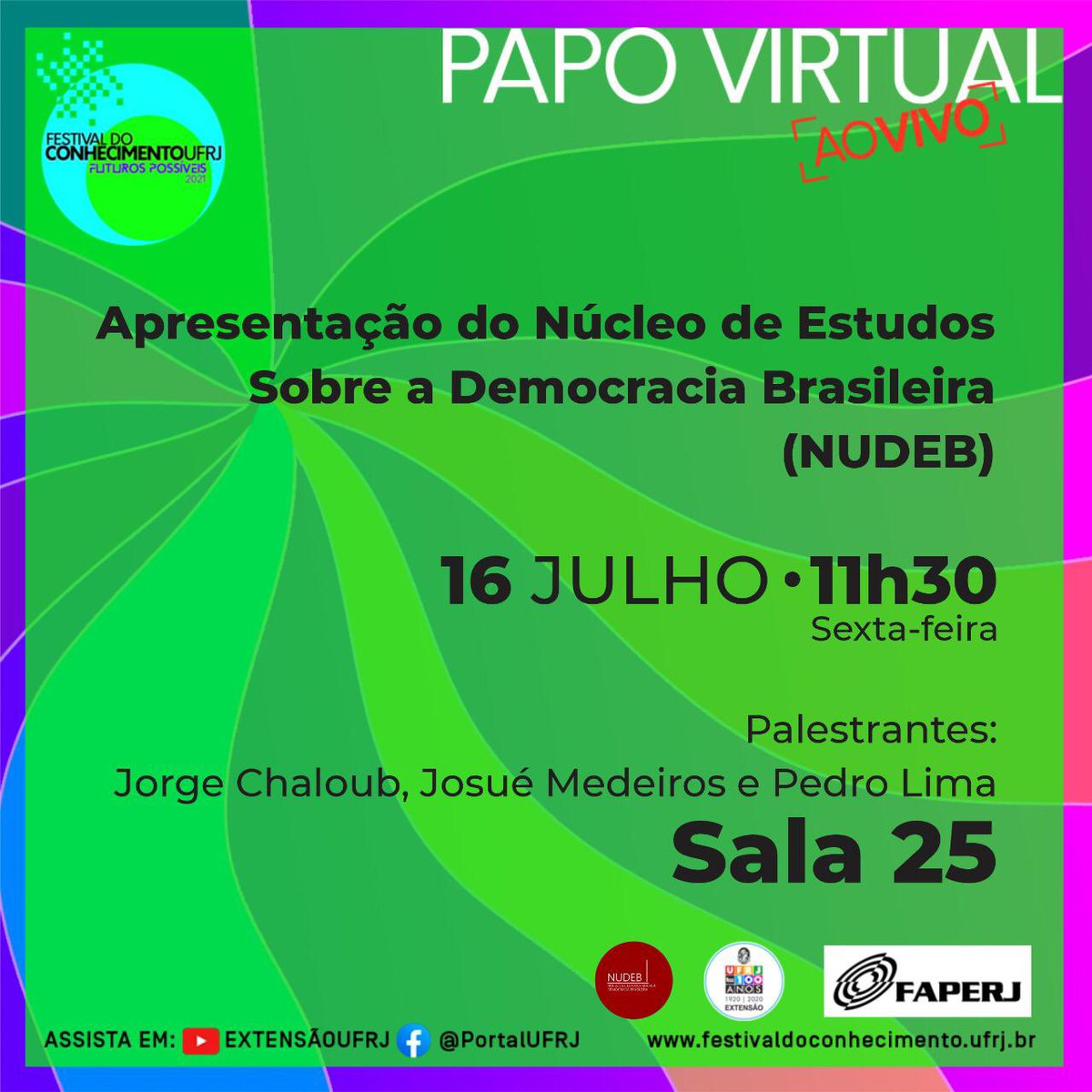 nudeb_ifcs's tweet photo. Amanhã (16), às 11h30, nossos coordenadores @jchaloub2, @josueufrj e Pedro Lima estarão no Festival da UFRJ apresentando o nosso núcleo!

O NUDEB conta com a participação de estudantes de dentro e fora da UFRJ e está aberto para novos e novas pesquisadores!

Esperamos vocês! https://t.co/ZgDYkfQLWb