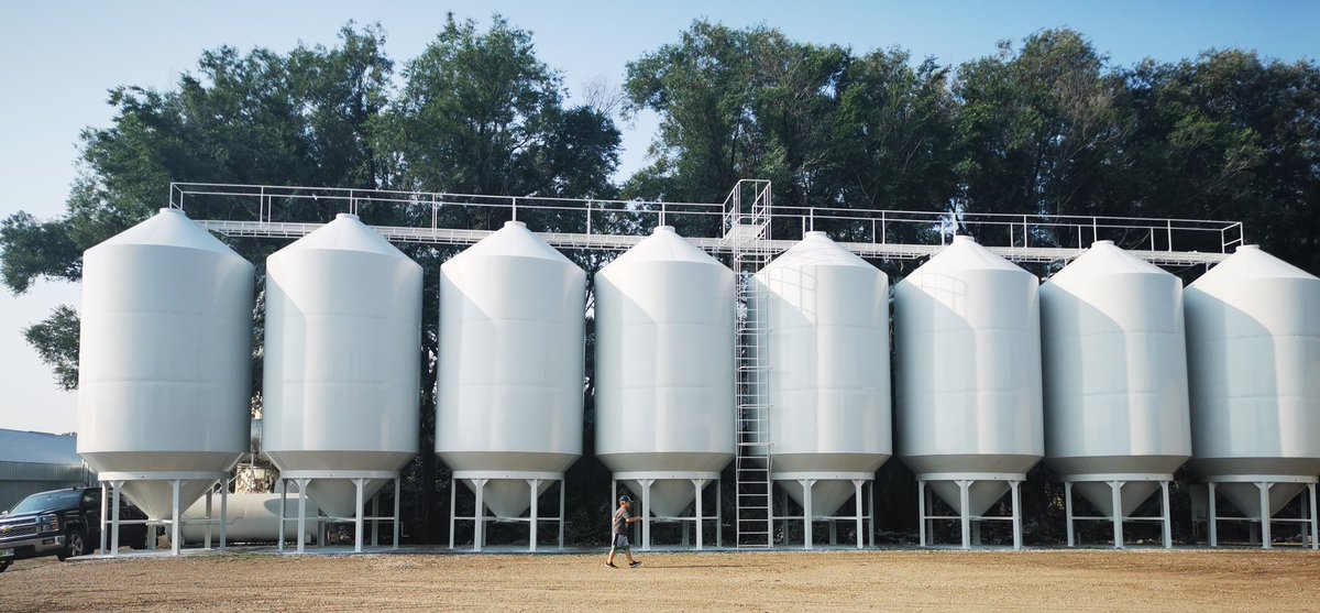 If anyone needs bins painted...this family from Brandon, MB does a perfect job! 
C.W. Farm Maintenance Painting
bin2barnpainting.com