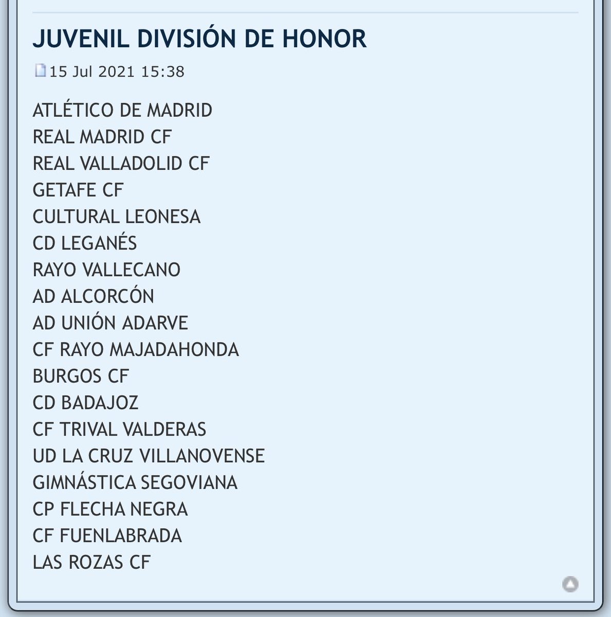 GRUPO JUVENIL DIVISIÓN de HONOR. #DH5 #FútbolBaseMadrid