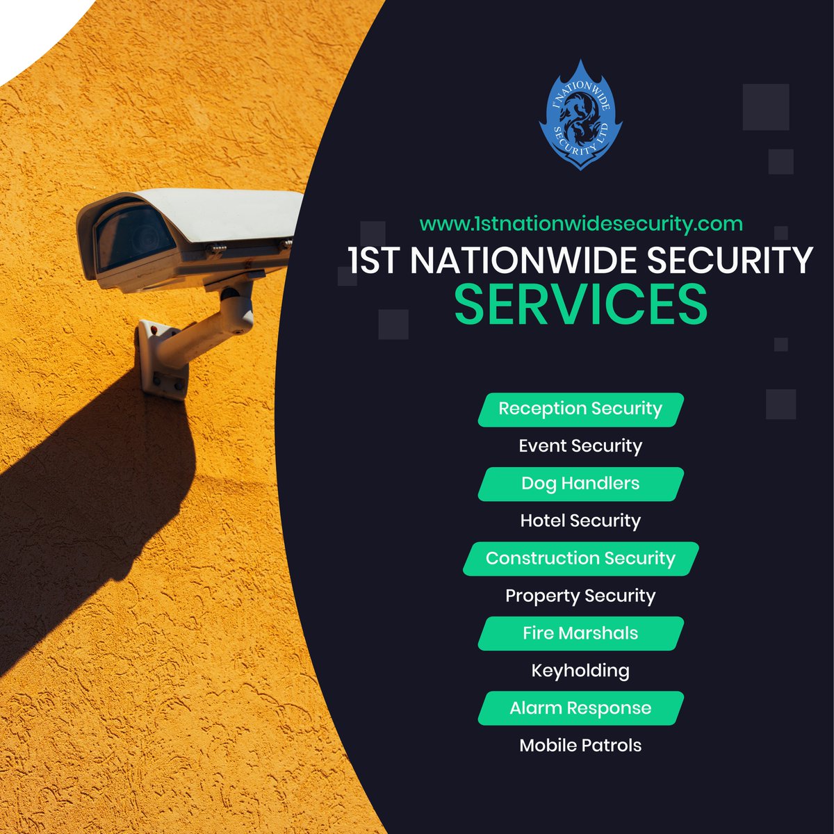 1st Nationwide Security LTD is a UK Based Security Company in London, with the expertise to provide security guards, dog handlers, and mobile patrols to protect your business and your valuable assets.
#security #secure #safety #safe #1stnationwidesecurity #MobilePatrol #uk