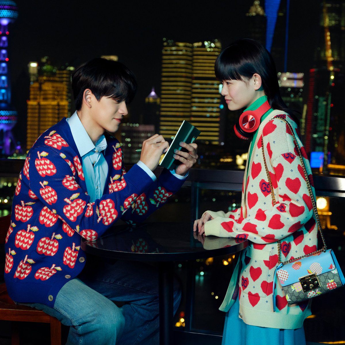 #HowWeMet: A new campaign presents Gucci Les Pommes, the collection to celebrate Chinese Valentine’s Day. Shot by #LeslieZhang, the campaign also stars singer #LUCAS, from @WayV_official and @superm. Creative direction by #AlessandroMichele, art direction by 23..