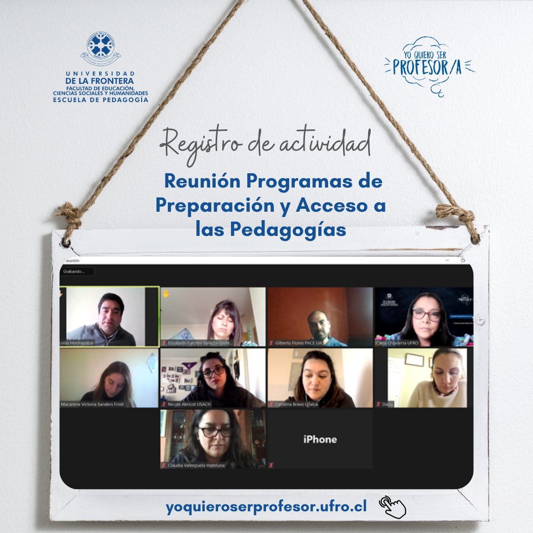 Pedagogias_UFRO's tweet photo. 📌Reunión entre los Programas de Preparación y Acceso a las Pedagogías pertenecientes a la red RUEFIP (Red Universitaria Estatal de Formación Inicial Pedagógica).
👉Destacar que la Dra. Carla Chavarría, directora del YQSP de la #UFRO, es la encargada de esta mesa.
#RUEFIP https://t.co/raOrpSPDJV