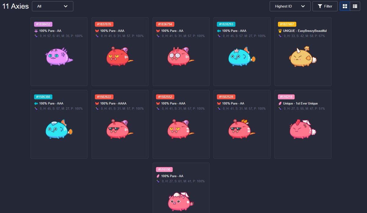 ZracheSs's tweet photo. I got 1-2-3-4-5-6-7-8 (11*)
#Axie in my vault account🔥in my vault account🔥in my vault account🔥in my vault account🔥in my vault account
#AxieInfinity #AxieManagerLifeStyle #NFTs https://t.co/FxThFGjRk7