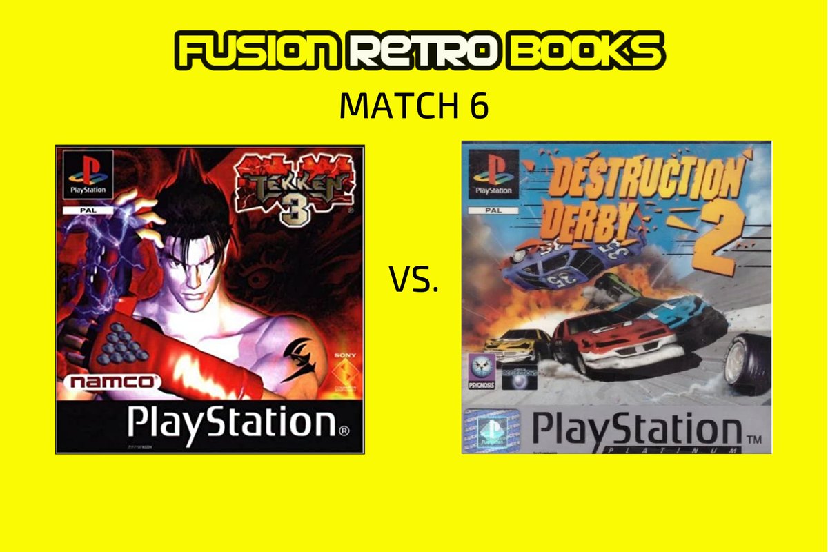 Retro_Fusion's tweet photo. Tomb Raider won our last matchup!
Next, we have one of the best fighting games ever made vs the fun and fondly reminisced about, Destruction Derby 2.
Comment your vote below!
#Playstation #ps1 #FusionRetro https://t.co/eZSHi8zJ3P