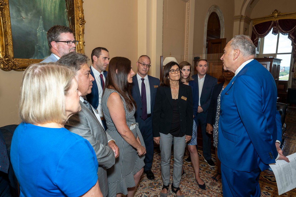 ..<a href="/SenSchumer/">Chuck Schumer</a> made an impression on <a href="/NYSchoolSupts/">NYSCOSS</a> leaders during our meeting with him and his staff. NY schools and students owe <a href="/SenSchumer/">Chuck Schumer</a> a debt of gratitude for shepherding the #AmericanRescuePlan through Congress which would not have happened without his leadership!