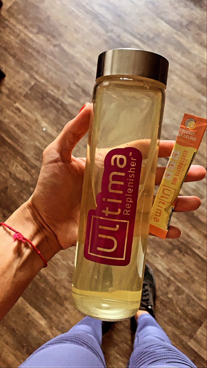 Isabelbenson321's tweet photo. My post 6 mile hydration drink from @GoUltima is so delicious. This coconut pina colada flavor is everything. I’ve tried every electrolyte and by far these are the tastiest in the biz. #goultima #electrolytes #gamechanger #hydrationpackets https://t.co/TDsML7IsSz
