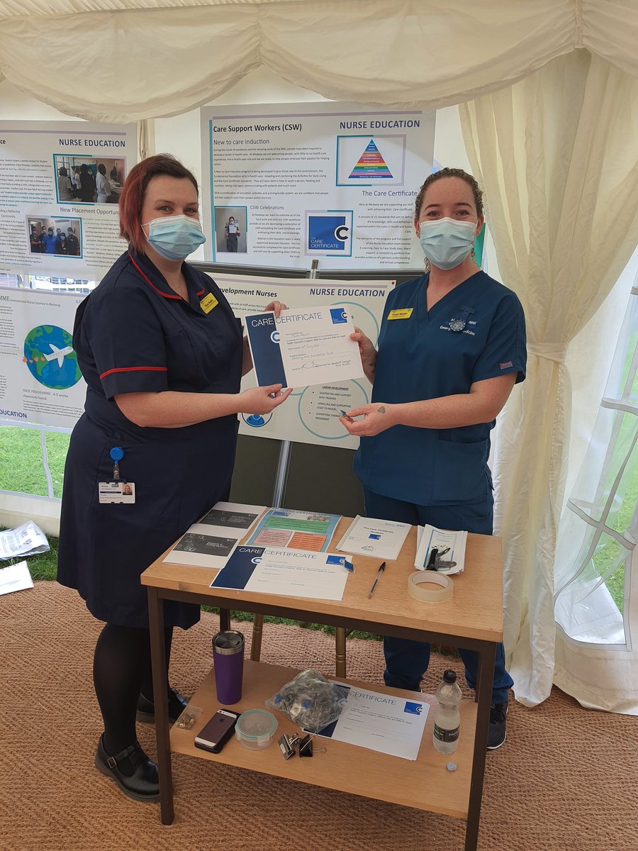Congratulations Trudi Wallis with her certificate and badge for completing the Care Certificate <a href="/Medway_NHS_FT/">Medway NHS Foundation Trust</a>