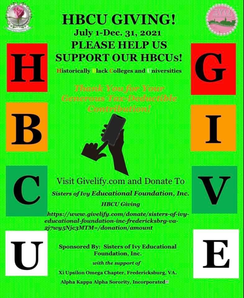 Xiupsilonomega's tweet photo. PLEASE HELP US SUPPORT OUR HBCUS!

Historically Black Colleges and Universities

Click to give:
https://t.co/MyG2sXzByX

#Aka1908 #midatlanticaka #xuoaka https://t.co/qhQP3Yc15T