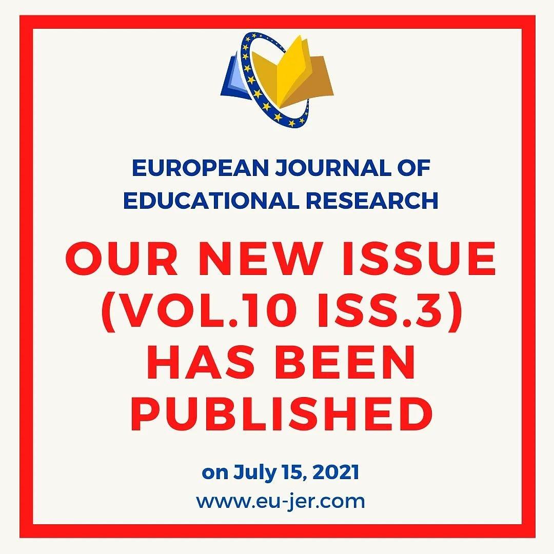 eu_jer's tweet photo. We are pleased to announce that our latest issue  (Vol.10 Iss.3) has been released on July 15, 2021
https://t.co/bX4Gc7GQZB
#journal #educationalscience #scopus #article #eric #educationalresearch #peerreviewed #submission #phd #academic #academicresearch #manuscript #publication https://t.co/cwuX7cxMDQ
