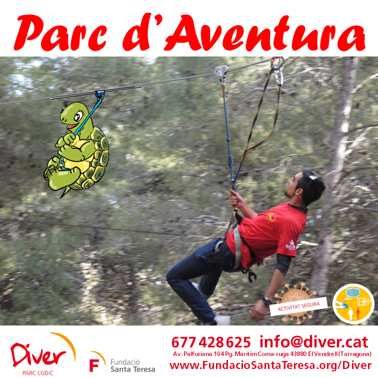 diverparcludic's tweet photo. #diverparludic #tirolines #parcaventura #activitatsfamiliars #toteslesedats #diversioenfamília #diversioengrup #activitatsegura #CostaDaurada #Comarruga #ElVendrell #FundacioSantaTeresa #projectesocial 
#integraciolaboral #integraciosocial 
👉https://t.co/VxpUPraA7I i 677428625 https://t.co/Wom87DV3bP