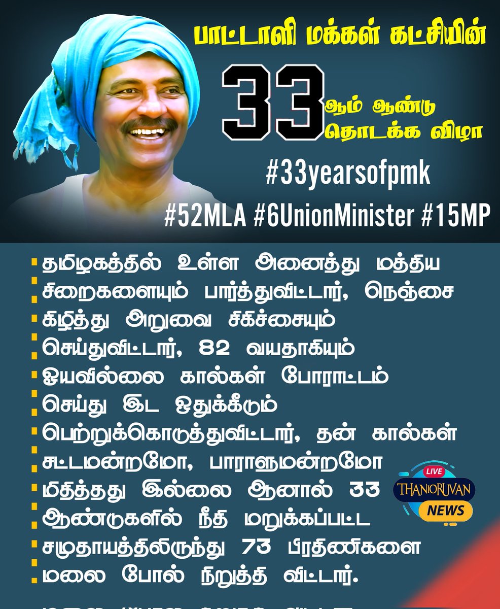 zerosonly's tweet photo. இந்த ஊமை ஜனங்களுக்காக 33 ஆண்டுகளாக உழைத்து  கொண்டிருக்கிறது....

#thebranddrAyya #33uearsofpmk #52MLA #6UnionMinister #15MP https://t.co/dNpkXH9yex