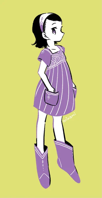 今日もワンピに柄を描く #創作 #イラスト 