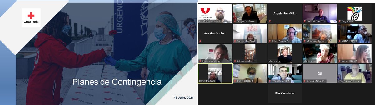 voluntariadogrx's tweet photo. Estamos celebrando la sesión "Plan de contingencia en el #voluntariado".  Gracias a las entidades por acompañarnos. 
Gracias a @Sergio_Ortu secretario provincial de @CruzRojaCordoba por su interesante exposición.
#Situnoestasaqui #Hacemosvoluntariado #voluntariadoandaluz https://t.co/OuFVlrxmDp