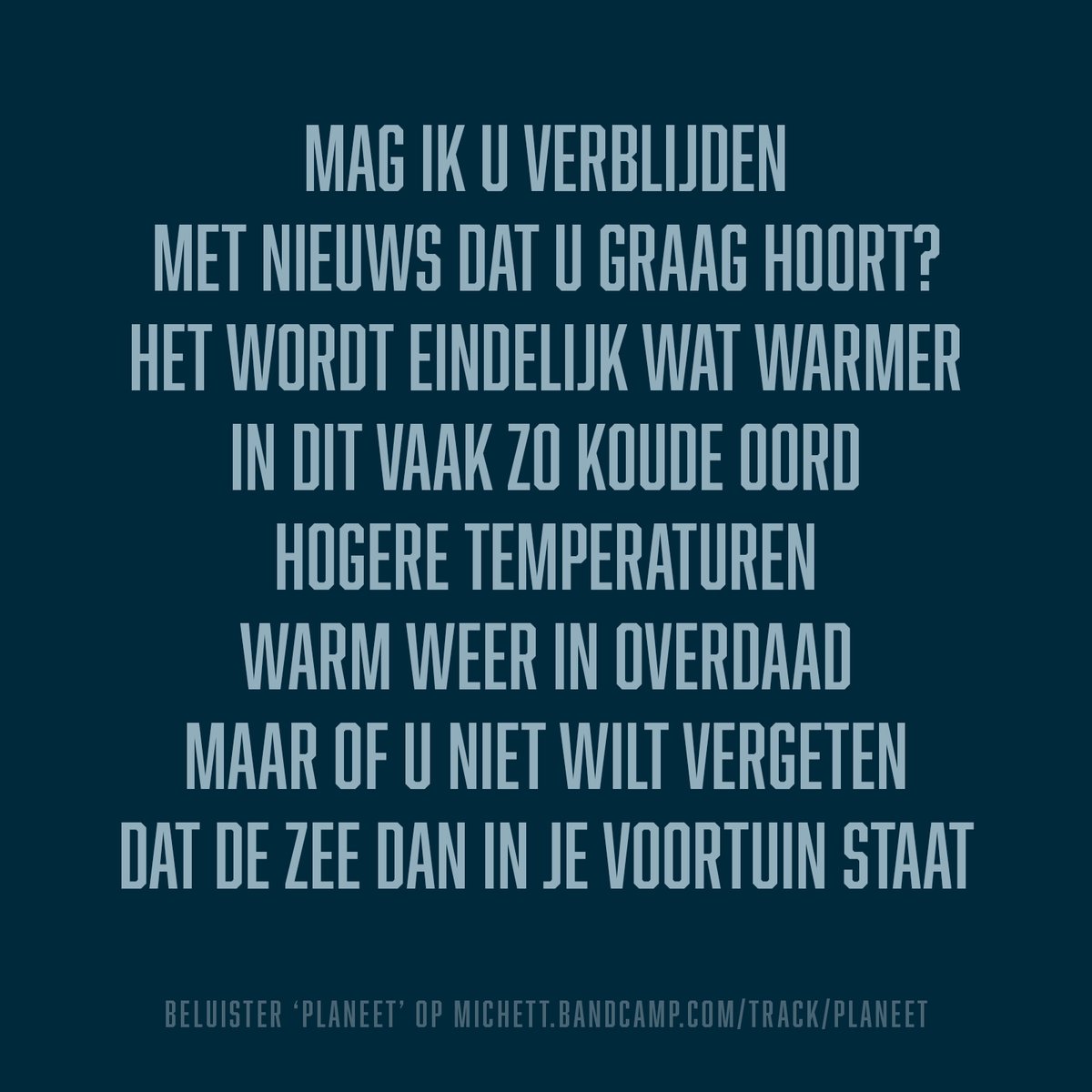 Wie helpt mij dit te delen op social media? michett.bandcamp.com/track/planeet #klimaatverandering #hoogwater #wateroverlast #overstromingen