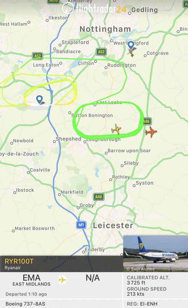olivermiocic's tweet image. BREAKING: East Midlands Airport closed after the undercarriage of a Rolls Royce training aircraft collapsed when it landed.

Press office says crew unharmed and is waiting for @aaibgovuk permission to move plane from grass.

Two planes now circling @EMA_Airport.

#avgeek #EMA