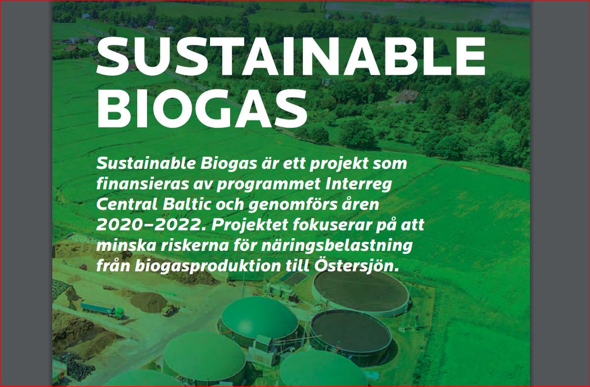Att jobba mitt i sommaren ger tid att läsa och följa upp. #SustainableBiogas är ett sådant intressant projekt. Biogas bra, men vad gör man med restprodukter och risker? <a href="/jnurmisensaatio/">John Nurmisen Säätiö</a> presenterar sitt projekt på fyra spåk: sustainablebiogas.eu
<a href="/RegioInterreg/">EU Regio Interreg</a> <a href="/CentralBaltic/">Central Baltic</a>