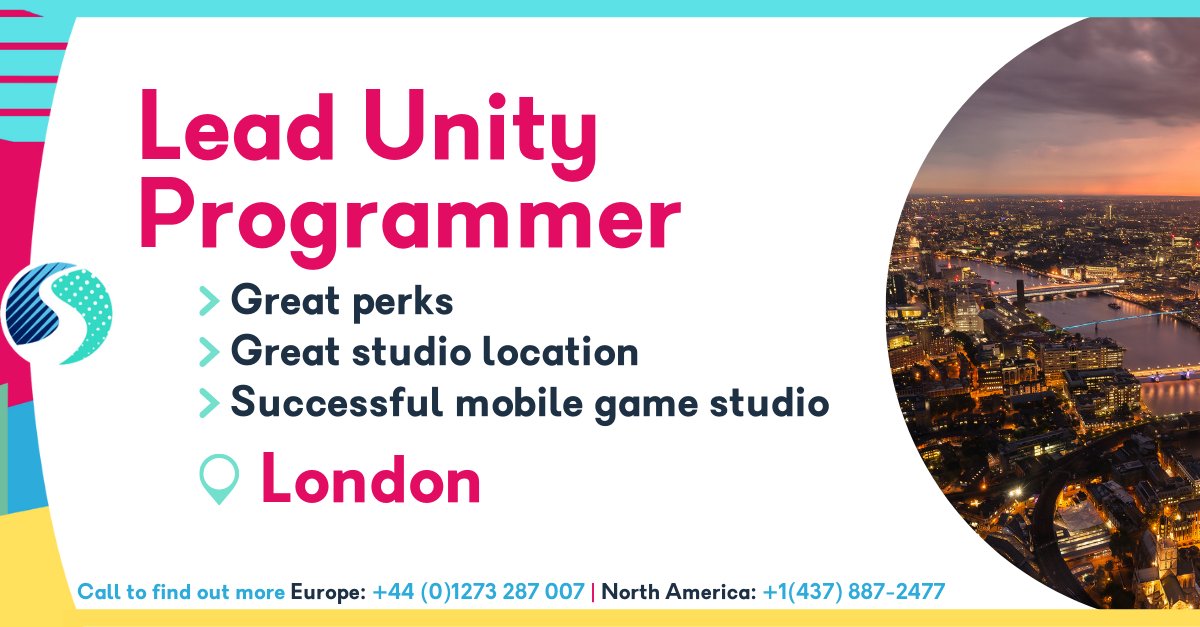 SkillsearchJobs's tweet image. If you're a #UnityProgrammer looking to take on a new challenge where you can let your creativity flow, this role is the one for you! Click below for details of this leadership opportunity in #London now!
#GameProgrammer #LeadProgrammer #UnityDev skillsearch.com/vacancy/lead-u…