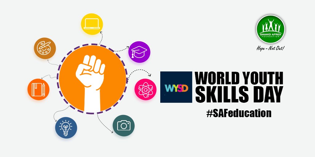 Happy World Youth Skills Day! We at #SAF are working against all odds to help youth lead better lives by polishing their skills via #SAFeducation. Our goals stress on importance of equipping young people with skills for employment in line with those of UN. #HopeNotOut #WYSD2021