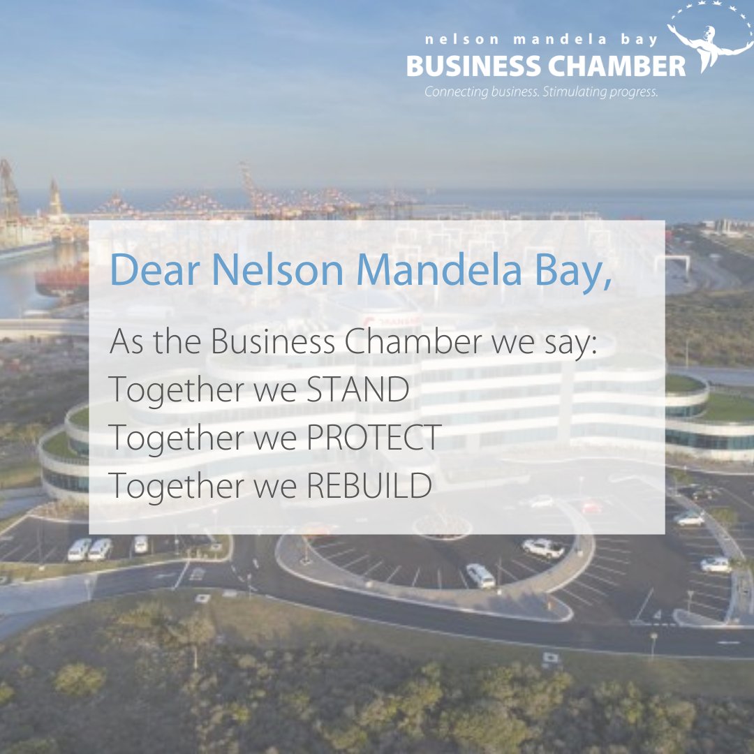 Bay_Chamber's tweet photo. The Business Chamber condemns the looting and lawlessness taking place across the country. The ripple effect into our economy and increased unemployment cannot go unnoticed.
#NMBBC #VoiceOfBusiness #UnityAboveAll #SayNo #NoLooting #NoViolence #Lawlessness #ProtectOurEconomy https://t.co/CxHJGiuZC9