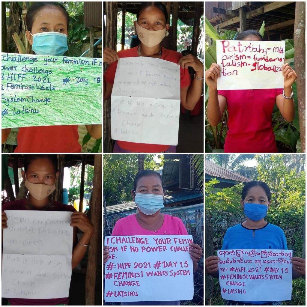 Chanapai247's tweet photo. Women from #Chin , #Rakkhine and #Kayah states staged domestic strike defying the military rules .
#July15Coup #WhatsHappeninglnMyanmar 
#MyanmarCovidSOS https://t.co/BHof9rohEV
