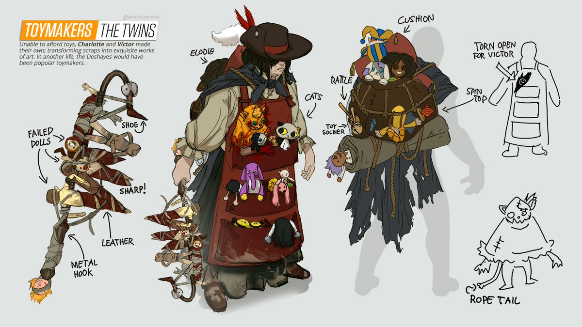 Throwback Thursday with my Dead by Daylight cosmetic contest submissions for Jeff, David, and the Twins 🍑 