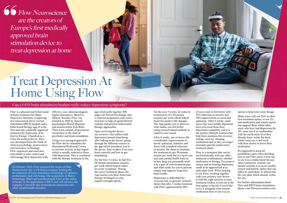 "After 6 weeks our reviewer felt considerable improvements in mood, optimism, initiative and focus with a marked reduction in anxiety" - check out <a href="/sloanloves/">Coach With Sloan</a> to see how their reviewer experienced the Flow treatment 🌱 #mentalhealth #brainstimulation #depressiontreatment