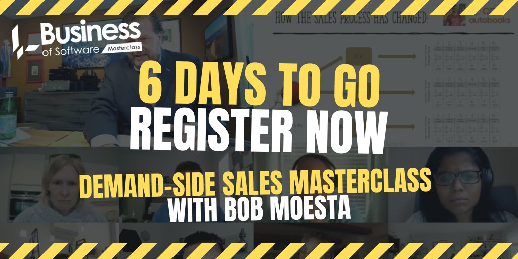 bosconference's tweet photo. Less than one week to go and only a few spaces left for @BMoesta's Demand-Side Sales using #JTBD #BoSMasterclass starting 21 July '21.
Delve into the ideology of JTBD your sales team can use. Register now at https://t.co/mCKXxzvgjF https://t.co/GyKS58cv3u