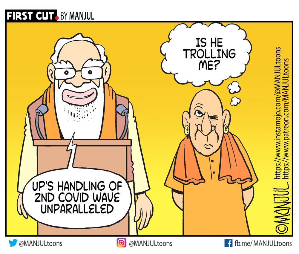 MANJULtoons's tweet photo. #Corona #SecondWave #UPElection2022 #UP 
My today's #cartoon
Telegram: https://t.co/0zuidd6Oiw
All My Cartoons: https://t.co/P3V4zoI8mw
Support: https://t.co/C29IejS4Ja https://t.co/0FaCQxTpZh