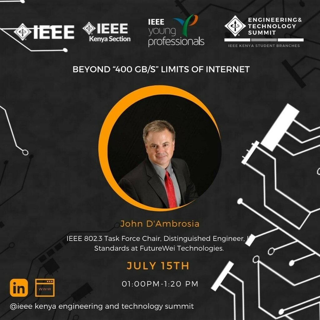 IEEEKETS's tweet photo. Keynote Speech from John D'Ambrosia
#ieee #ieeekets #tech #5g https://t.co/gtM3EGhk8u