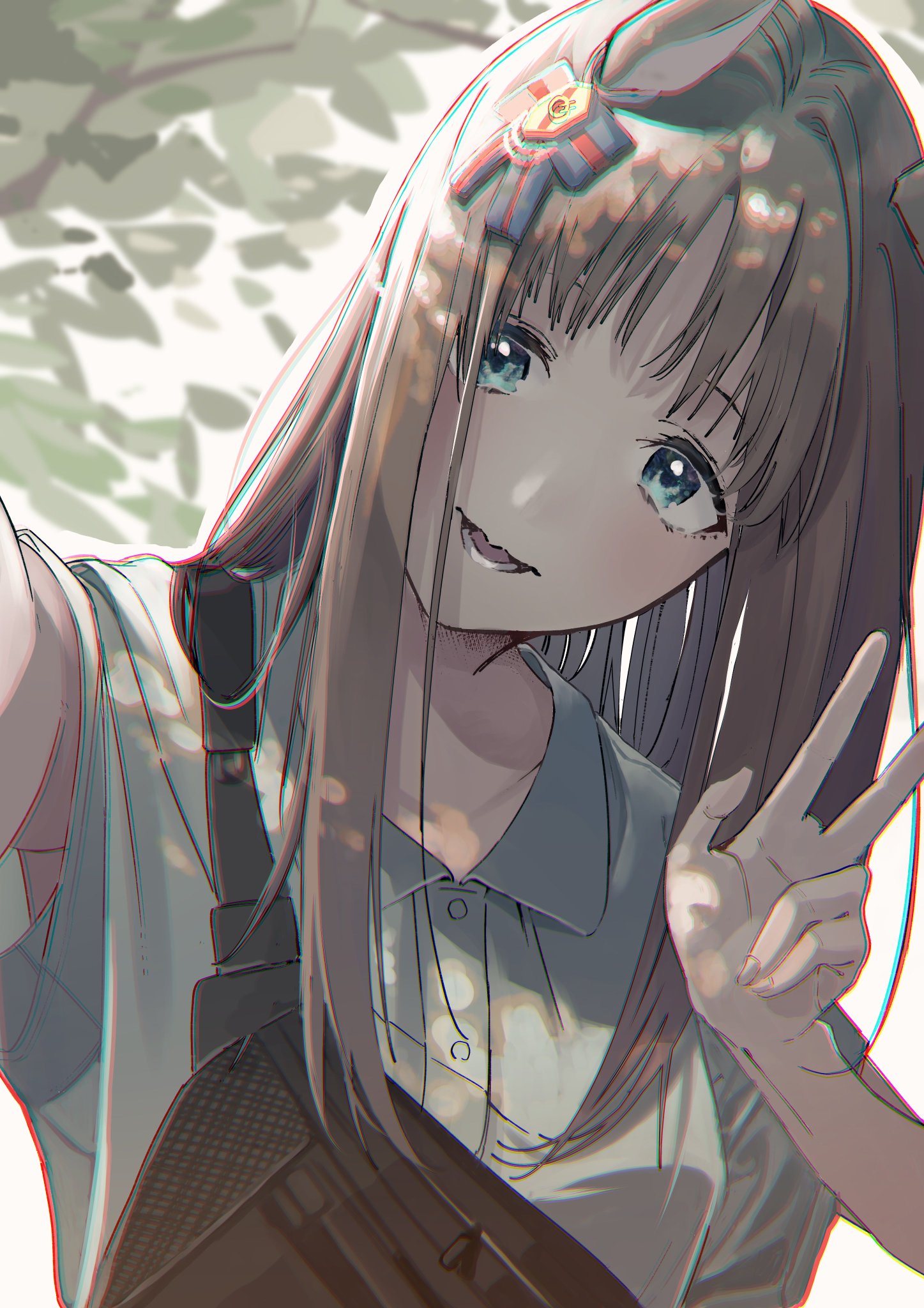 ウマ娘 自撮りする私服のグラスワンダー イラスト ウマ娘うまぴょいまとめ