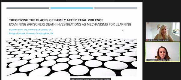 gillybuck's tweet photo. @PhilippaTomczak and @_Lizzie_Cook on the role of families in prisoner death investigations #SAFESOC #CRIMVOL https://t.co/e81lyax8qn https://t.co/dxKBNh4o3p