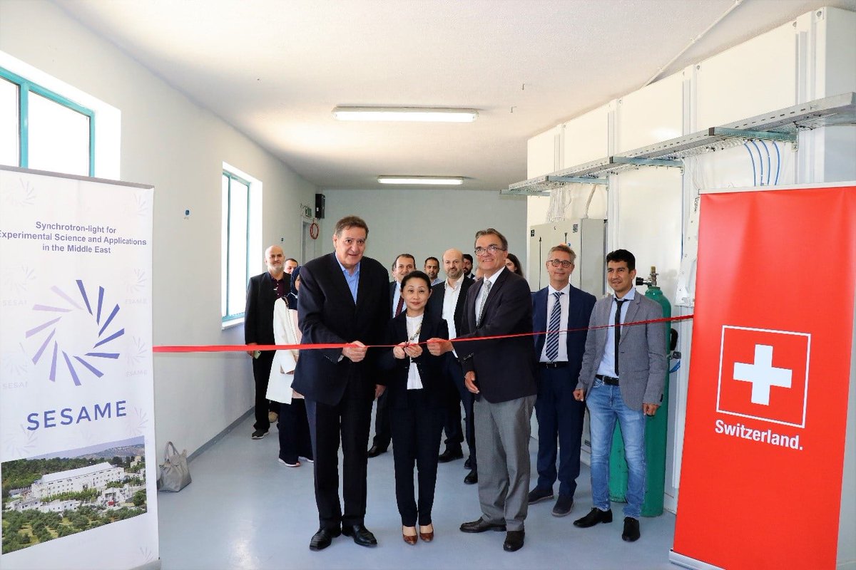 Inauguration of SESAME’s Materials Science (MS) Beamline
The 8th of July 2021 marked the inauguration of SESAME’s Materials Science (MS) beamline.
For more read here: 
sesame.org.jo/news/inaugurat…

@EmbassyofSwitzerland in Jordan
<a href="/UNESCOJordan/">UNESCO Jordan Office</a> 
<a href="/SESAME_Jordan/">Synchrotron SESAME</a>
