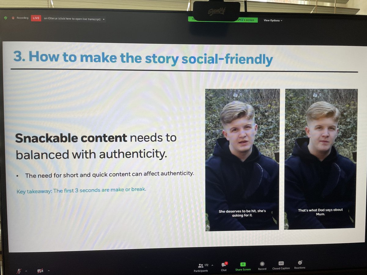 LondonKirsty's tweet image. Love these tips from @NSPCC on storytelling on social at #BeyondTheAlgorithm: 

➡️ Choose everyday people over the verified
➡️ Focus on the STORY, not the quality of filming
➡️ Snackable content needs to be balanced with authenticity 
➡️ Audiences have changed, so we should too