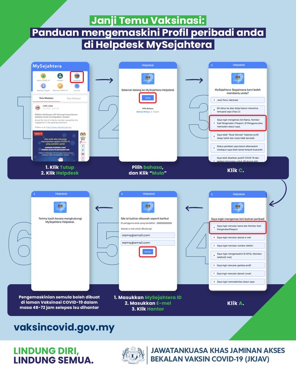 No telefon helpdesk mysejahtera