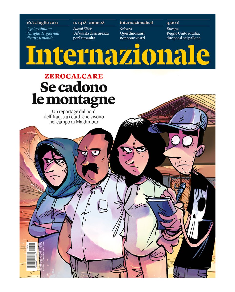 zerocalcare's tweet photo. Domani con @internazionale esce una storia di 34 pagine che racconta un pezzetto di quello che abbiamo visto in Iraq il mese scorso: l'importanza del campo di Makhmour e la posta in gioco di quello che succede tra il deserto e le montagne del Kurdistan. https://t.co/NsvFYxdM18